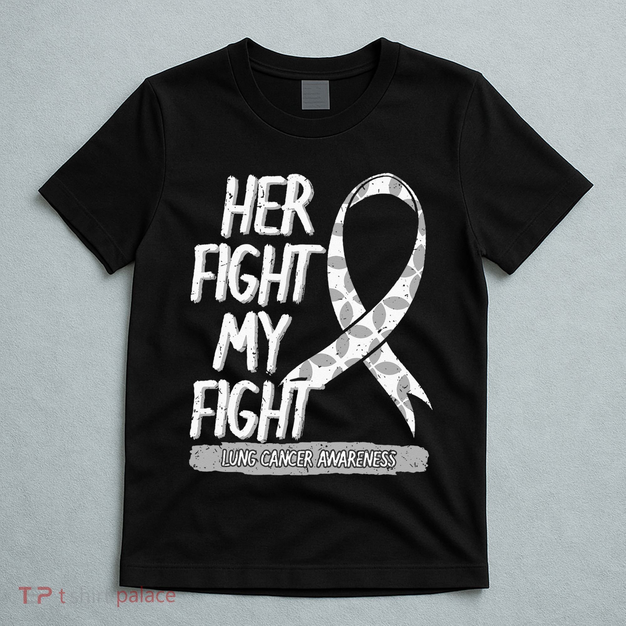 Lung Cancer Awareness White Ribbon Carcinoma Patient Gift T-Shirt