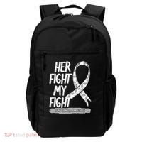 Lung Cancer Awareness White Ribbon Carcinoma Patient Gift Backpack thumb 0