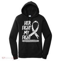 Lung Cancer Awareness White Ribbon Carcinoma Patient Gift Women's Hoodie thumb 0