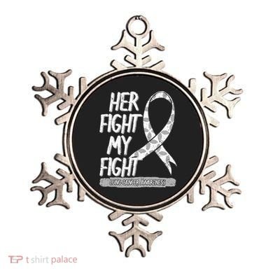 Lung Cancer Awareness White Ribbon Carcinoma Patient Gift Ornament