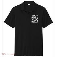 Lung Cancer Awareness White Ribbon Carcinoma Patient Gift Sport-Tek Posi-UV Pro Polo thumb 0