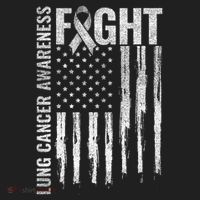 Lung Cancer Awareness White Ribbon Fight Gift USA Flag Beanie thumb 2