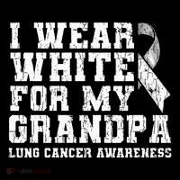 Lung Cancer Awareness White Ribbon Grandpa Gift Sweatshirt thumb 3