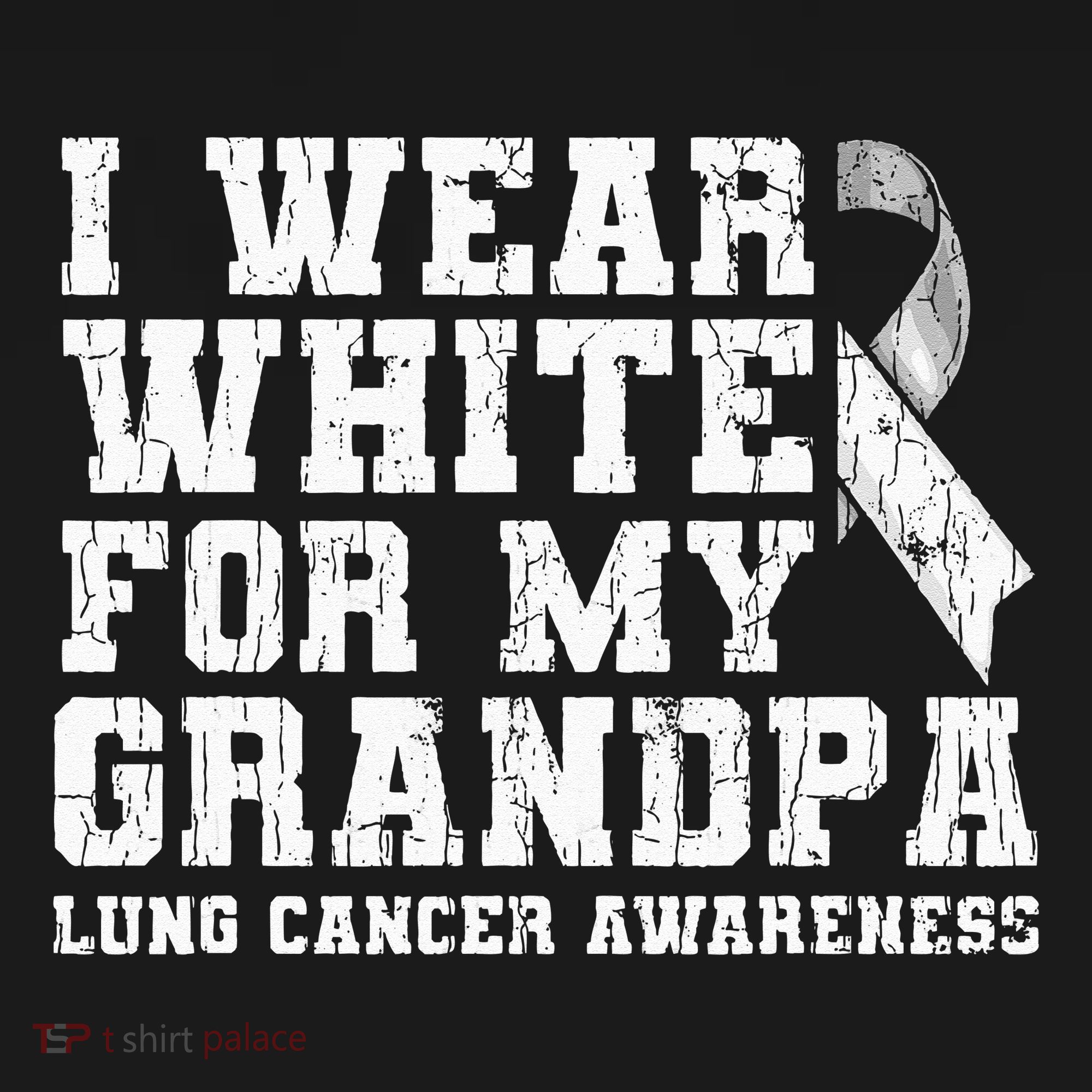 Lung Cancer Awareness White Ribbon Grandpa Gift Women's Hoodie