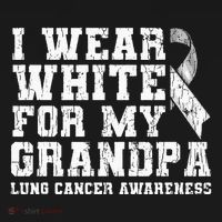 Lung Cancer Awareness White Ribbon Grandpa Gift Mousepad thumb 1