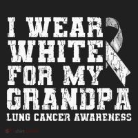 Lung Cancer Awareness White Ribbon Grandpa Gift Plastic Christmas Ball Ornament thumb 1