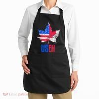 Leaf Canadian American Flag Funny Canada Patriotic Apron thumb 2