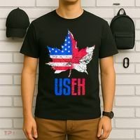 Leaf Canadian American Flag Funny Canada Patriotic T-Shirt thumb 6