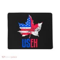 Leaf Canadian American Flag Funny Canada Patriotic Mousepad thumb 0