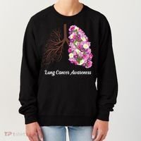 Lung Cancer Awareness Floral Women's Sweatshirt thumb 0