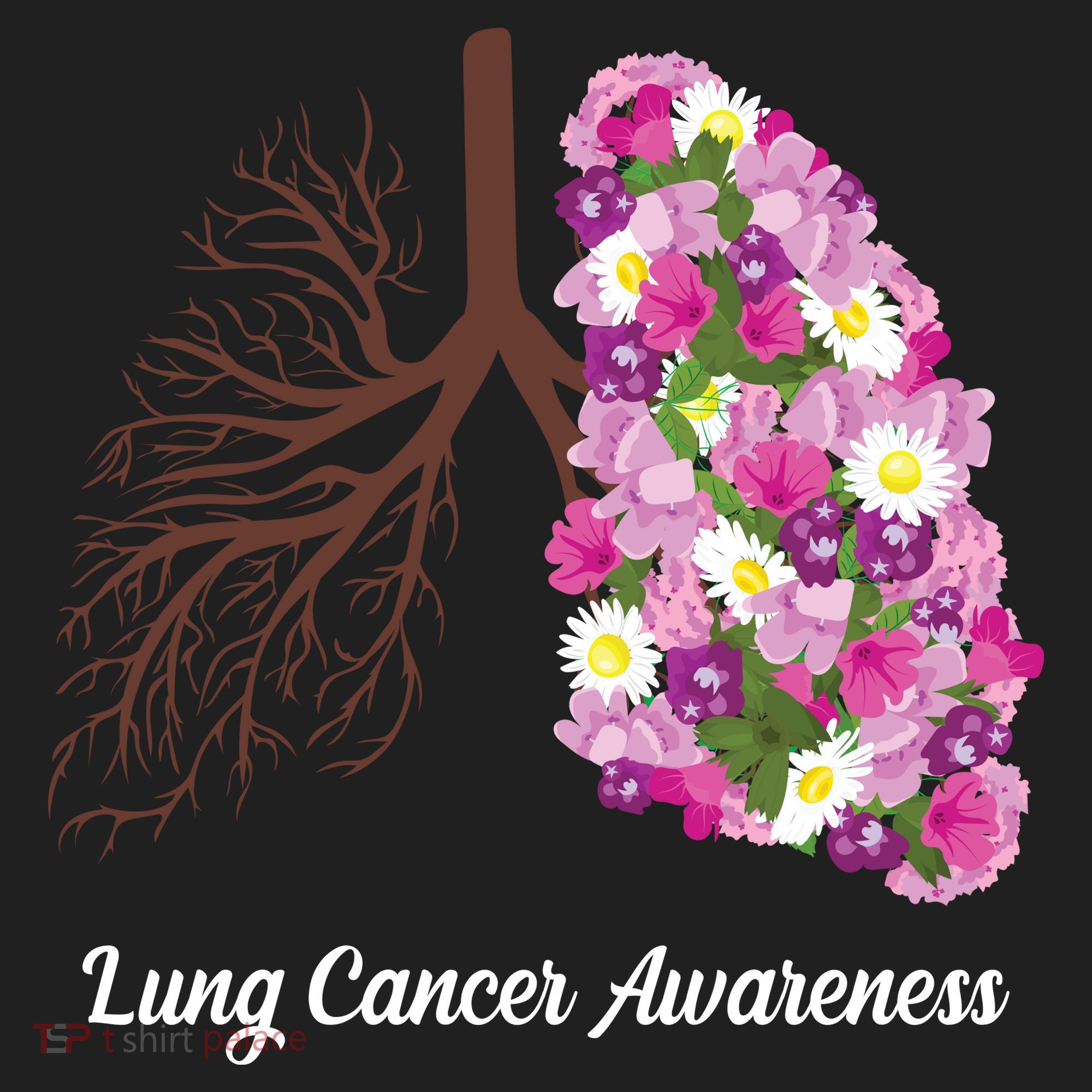 Lung Cancer Awareness Floral Women's Sweatshirt