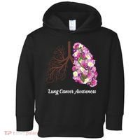 Lung Cancer Awareness Floral Toddler Hoodie thumb 0