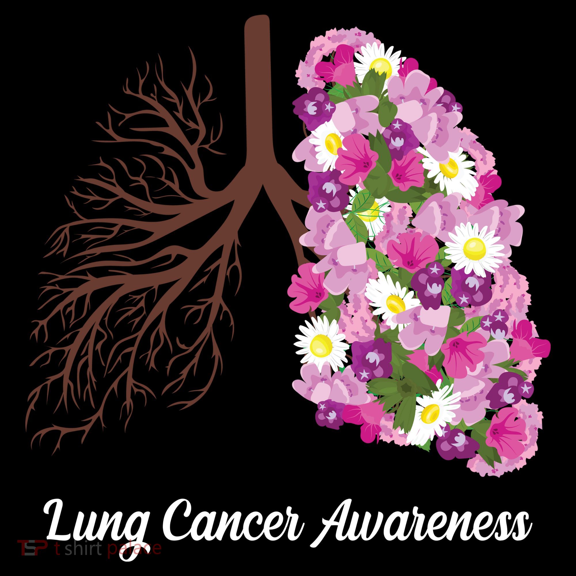 Lung Cancer Awareness Floral Toddler Hoodie