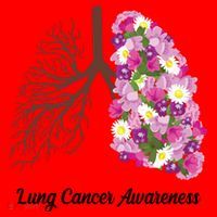 Lung Cancer Awareness Floral Santa Hat thumb 1