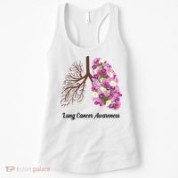 Lung Cancer Awareness Floral Women's Tank Top thumb 0