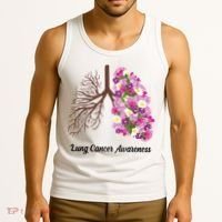 Lung Cancer Awareness Floral Tank Top thumb 3