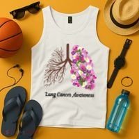Lung Cancer Awareness Floral Tank Top thumb 4
