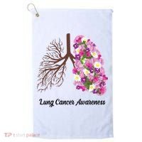 Lung Cancer Awareness Floral Golf Towel thumb 0