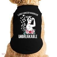 Lung Cancer Awareness Warrior Unbreakable Strong Gift Doggie Tank thumb 0