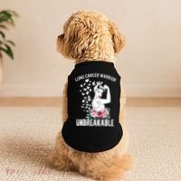 Lung Cancer Awareness Warrior Unbreakable Strong Gift Doggie Tank thumb 2