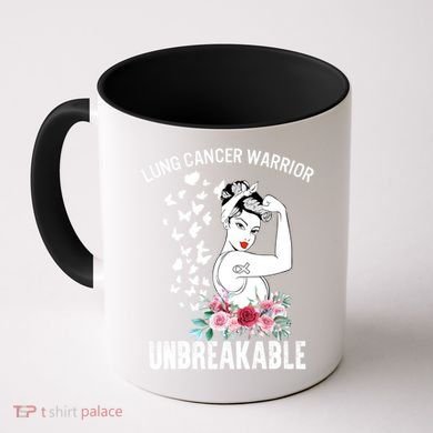 Lung Cancer Awareness Warrior Unbreakable Strong Gift Coffee Mug
