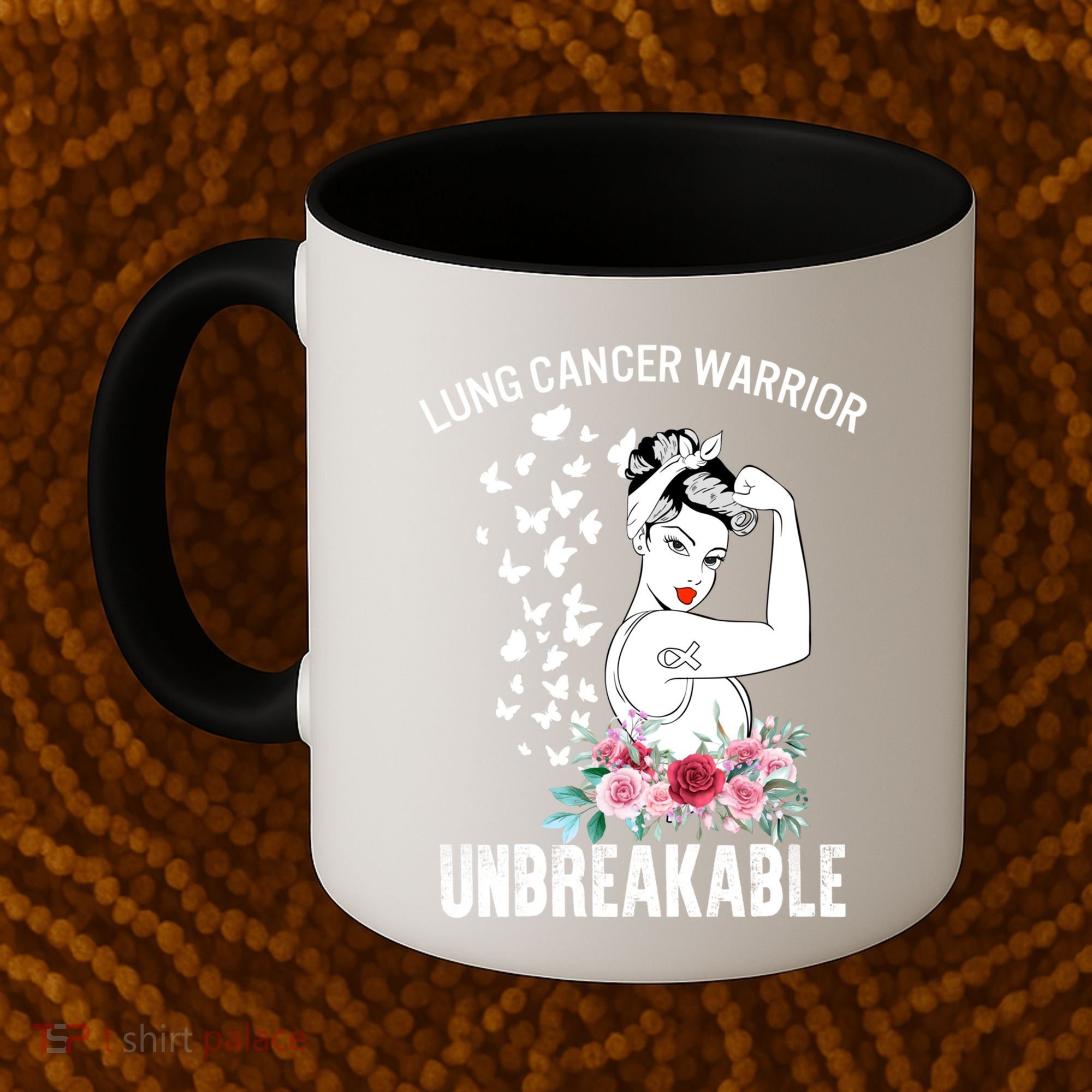 Lung Cancer Awareness Warrior Unbreakable Strong Gift Coffee Mug