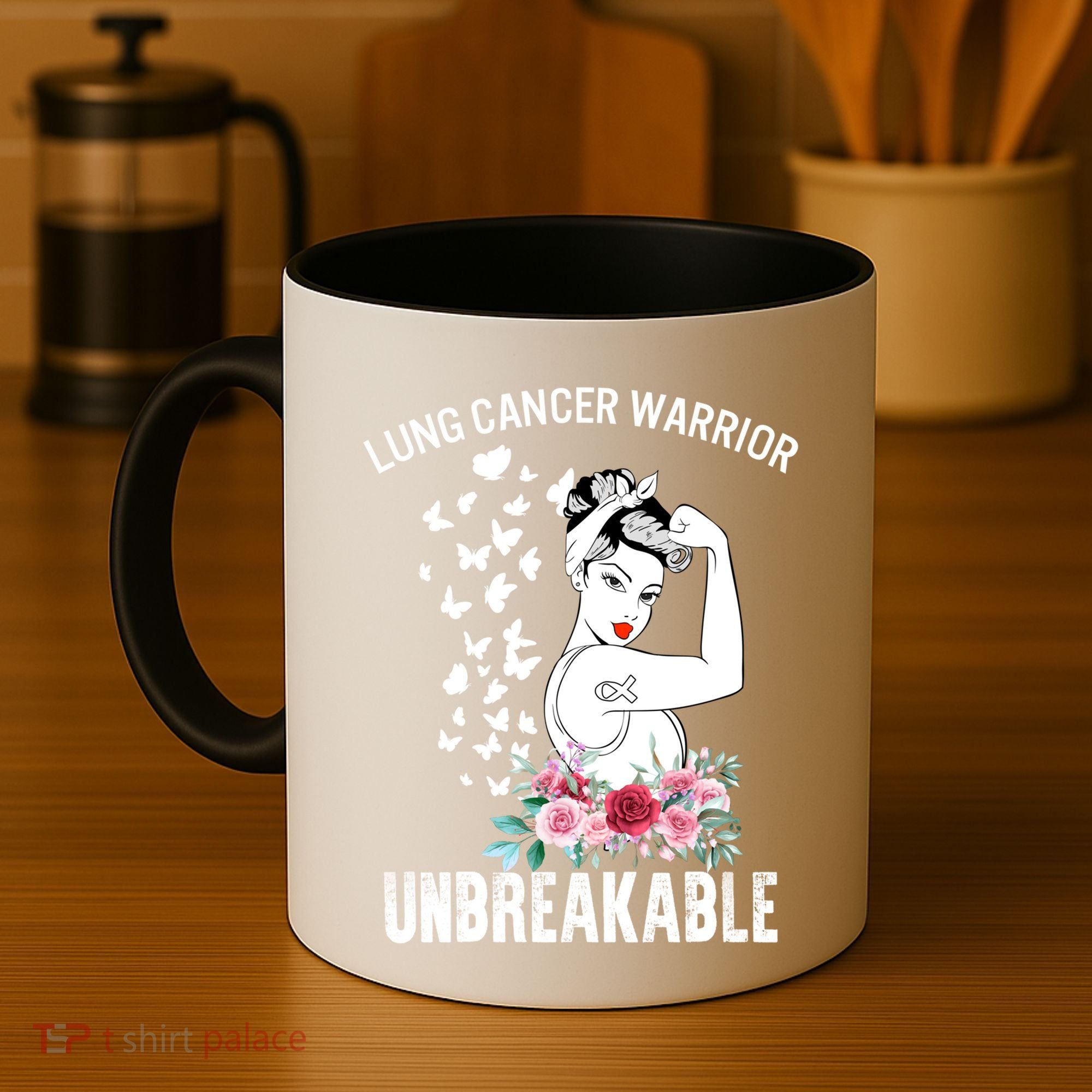 Lung Cancer Awareness Warrior Unbreakable Strong Gift Coffee Mug
