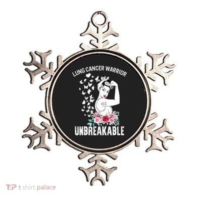 Lung Cancer Awareness Warrior Unbreakable Strong Gift Ornament