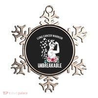 Lung Cancer Awareness Warrior Unbreakable Strong Gift Ornament thumb 0