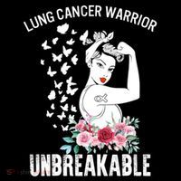Lung Cancer Awareness Warrior Unbreakable Strong Gift Ornament thumb 1