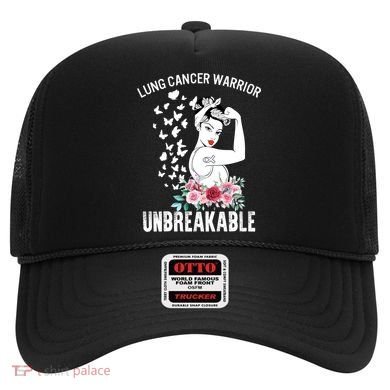 Lung Cancer Awareness Warrior Unbreakable Strong Gift Hat