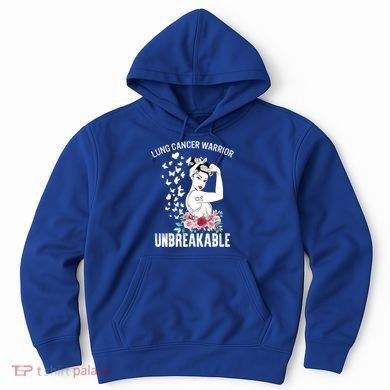 Lung Cancer Awareness Warrior Unbreakable Strong Gift Hoodie