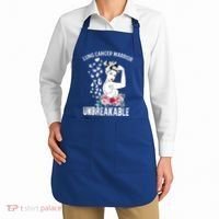 Lung Cancer Awareness Warrior Unbreakable Strong Gift Apron thumb 2