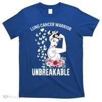 Lung Cancer Awareness Warrior Unbreakable Strong Gift T-Shirt thumb 0