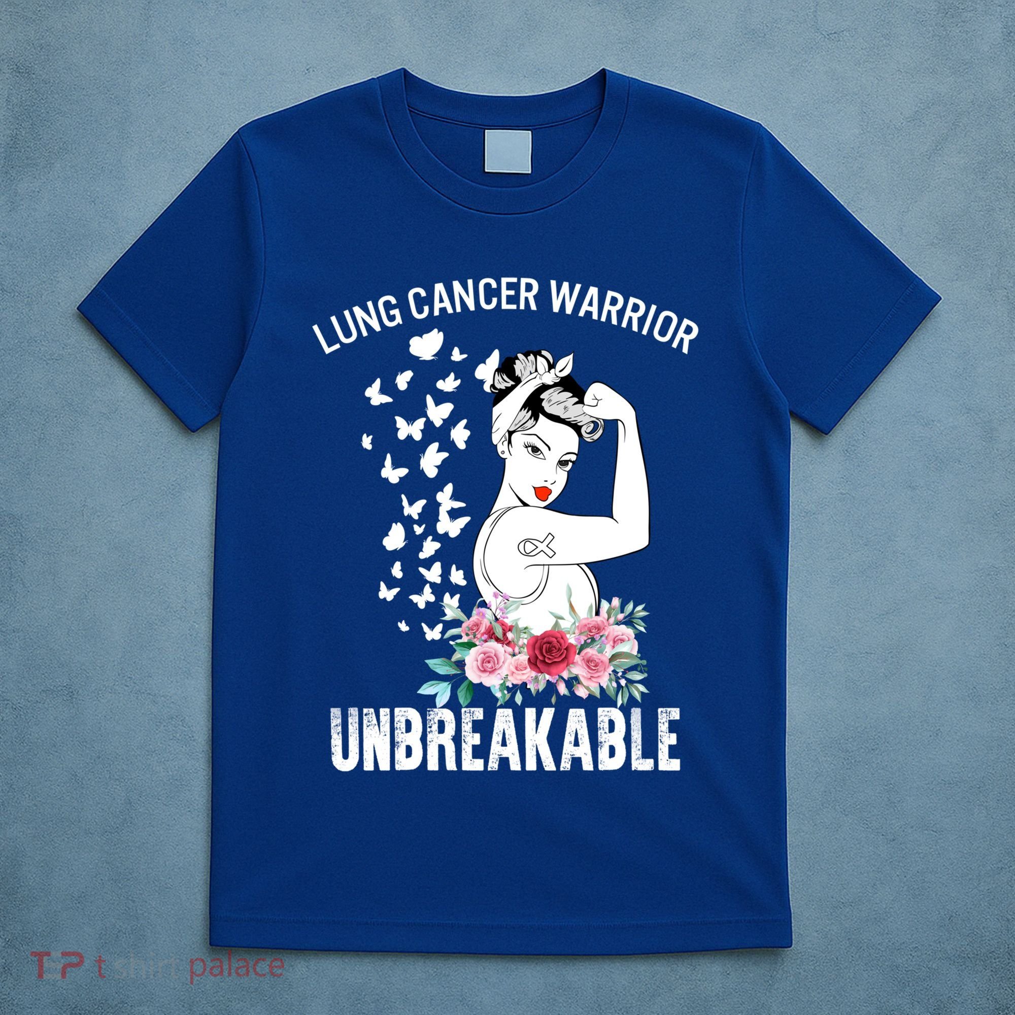 Lung Cancer Awareness Warrior Unbreakable Strong Gift T-Shirt