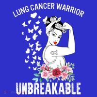 Lung Cancer Awareness Warrior Unbreakable Strong Gift Button thumb 1