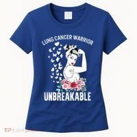 Lung Cancer Awareness Warrior Unbreakable Strong Gift Women's T-Shirt thumb 0