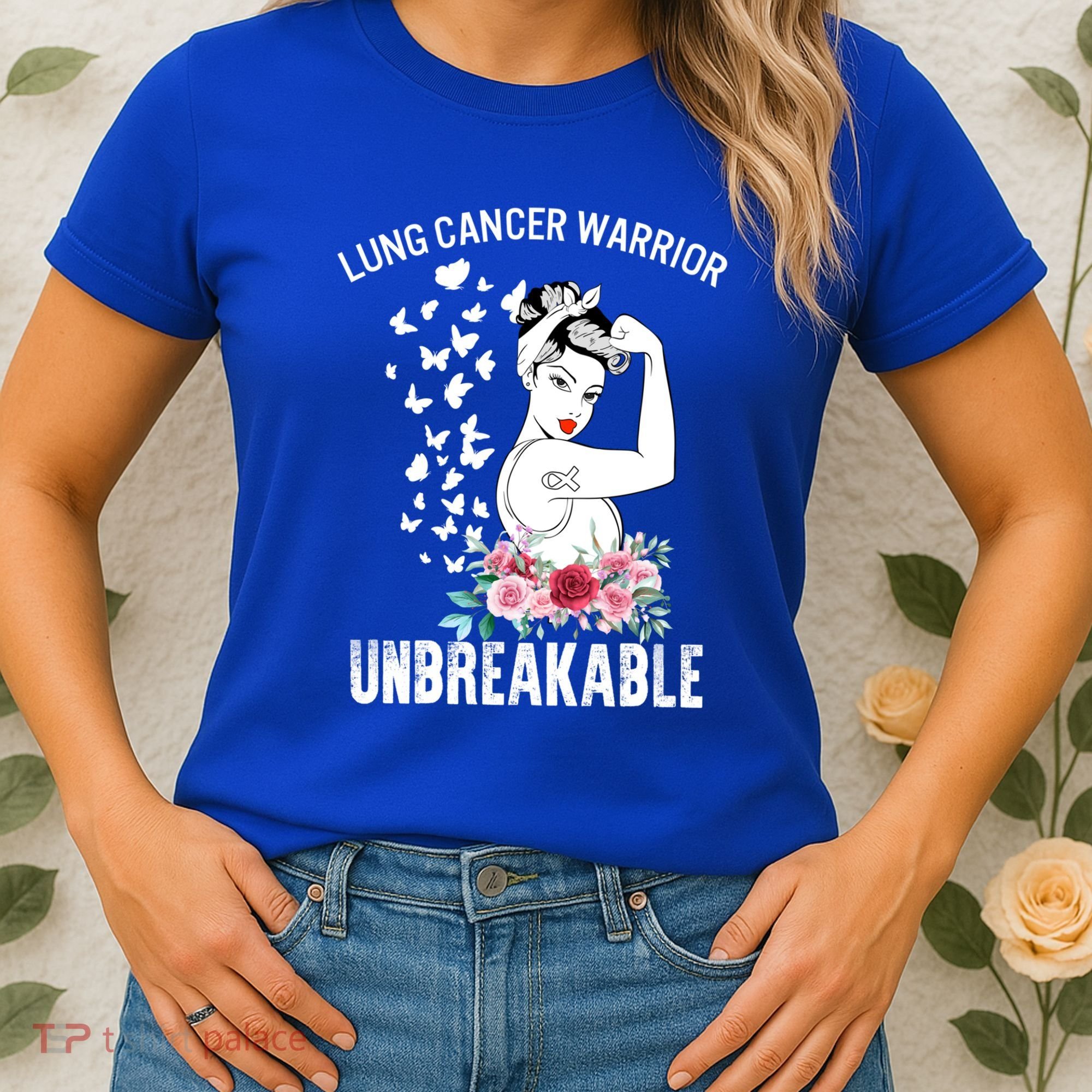 Lung Cancer Awareness Warrior Unbreakable Strong Gift Women's T-Shirt