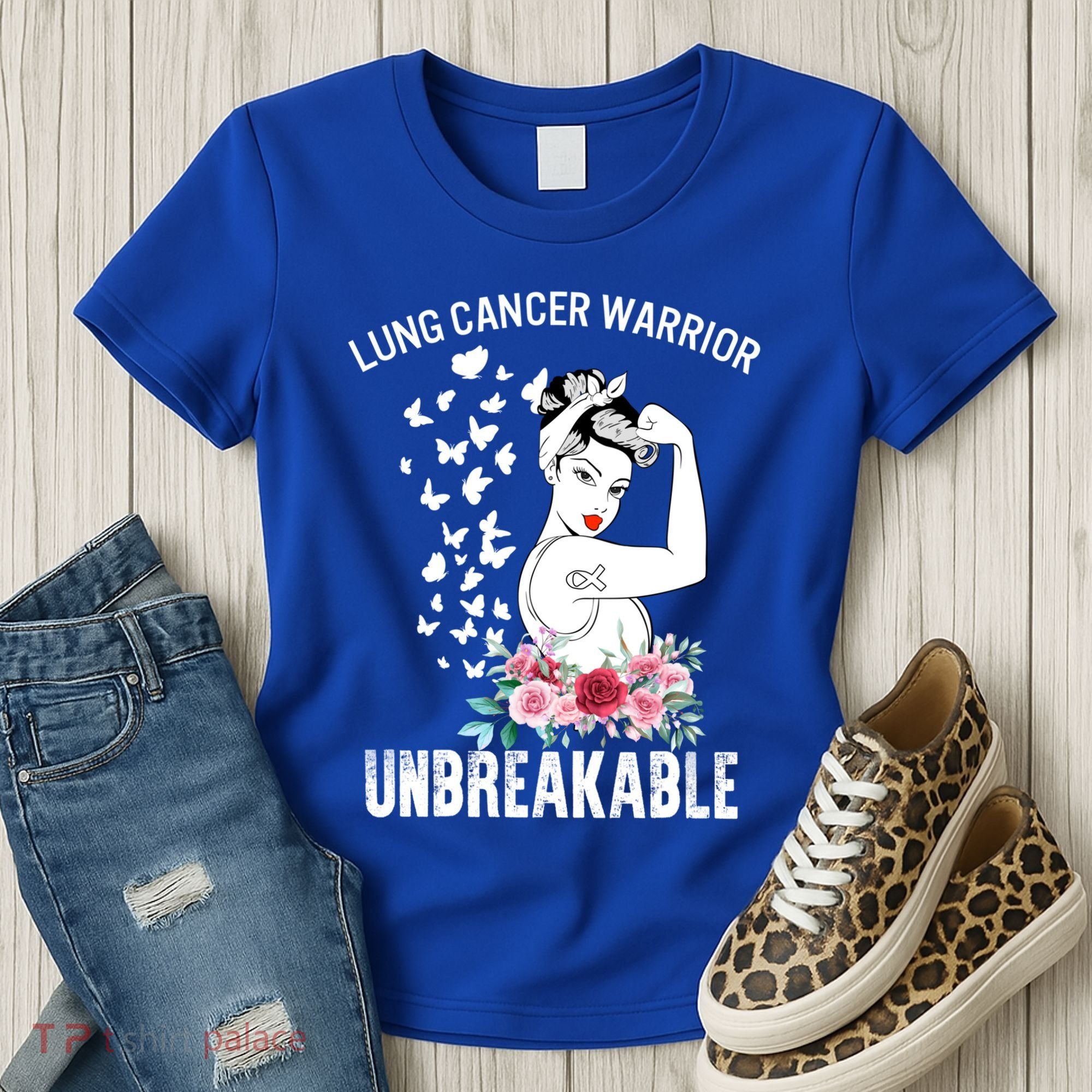 Lung Cancer Awareness Warrior Unbreakable Strong Gift Women's T-Shirt