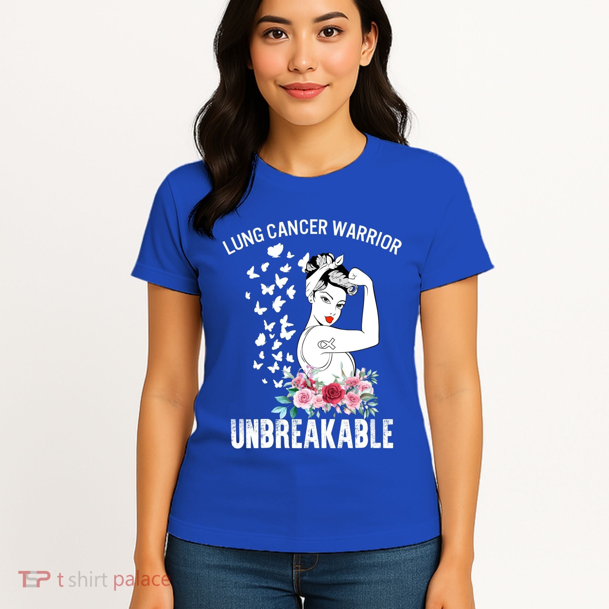 Lung Cancer Awareness Warrior Unbreakable Strong Gift Women's T-Shirt