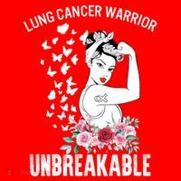 Lung Cancer Awareness Warrior Unbreakable Strong Gift Santa Hat thumb 1