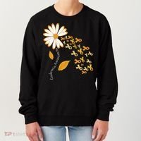 Leukemia Cancer Awareness Orange Ribbon Daisy Flower Women's Sweatshirt thumb 0
