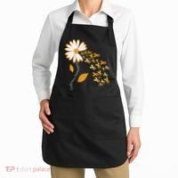Leukemia Cancer Awareness Orange Ribbon Daisy Flower Apron thumb 2
