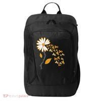 Leukemia Cancer Awareness Orange Ribbon Daisy Flower City Backpack thumb 0