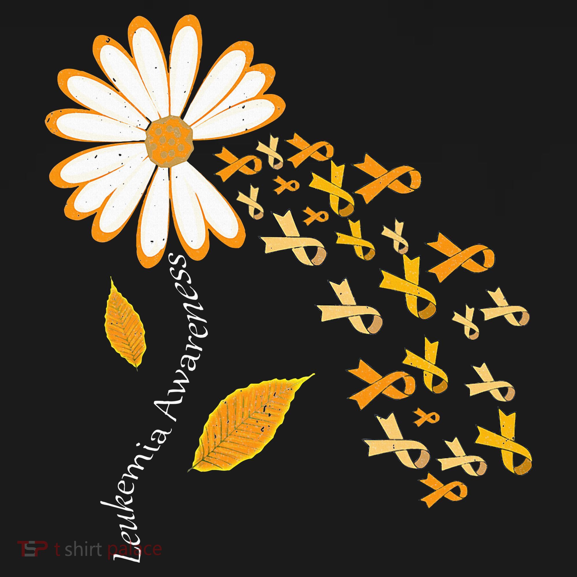 Leukemia Cancer Awareness Orange Ribbon Daisy Flower Women's Hoodie