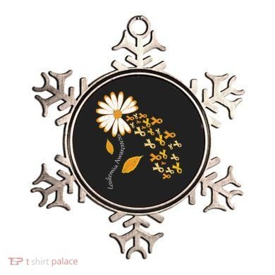 Leukemia Cancer Awareness Orange Ribbon Daisy Flower Ornament