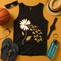 Leukemia Cancer Awareness Orange Ribbon Daisy Flower Tank Top thumb 4