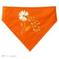 Leukemia Cancer Awareness Orange Ribbon Daisy Flower USA-Made Doggie Bandana thumb 0