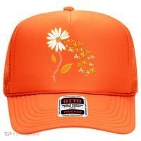 Leukemia Cancer Awareness Orange Ribbon Daisy Flower Hat thumb 0