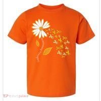 Leukemia Cancer Awareness Orange Ribbon Daisy Flower Toddler T-Shirt thumb 0